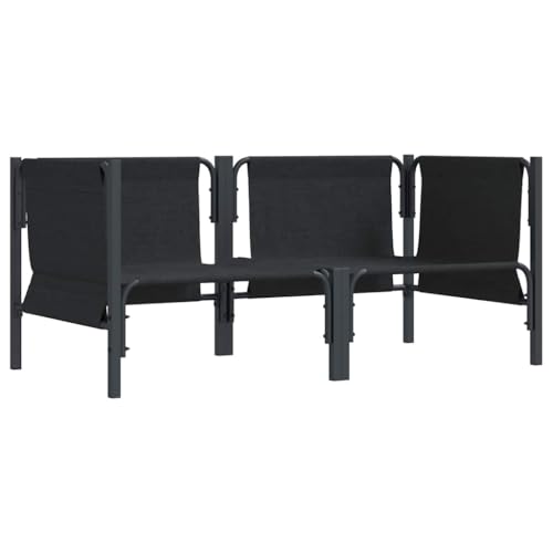 Canapé d'angle de jardin modulable 160x80 cm extérieur avec coussins - 5