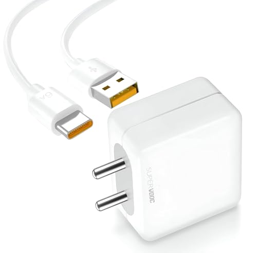 Image of Original 30W Super Dart Adapter & Cable Compatible with Realme 6, 6 Pro,7,7i,8,8i,C3,C11,C15,C21,C25s,Narzo 30,30 Pro with 6 Months Warranty