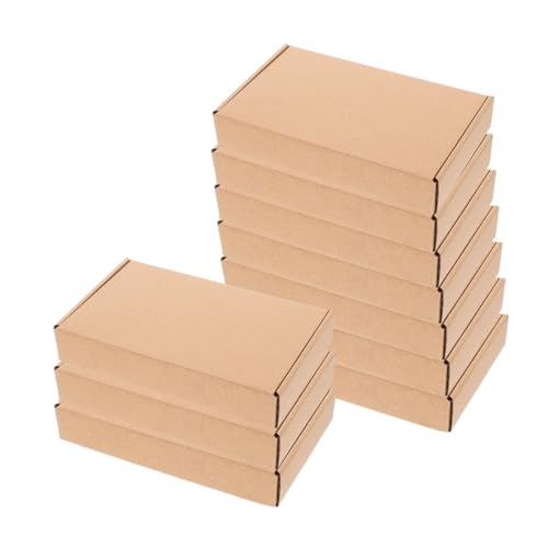 HAPINARY 20 piezas Cajas de Cartón Corrugado Resistentes Diseño con Tapa Abatible para Embalaje Rápido para Envíos y Almacenamiento Negocios