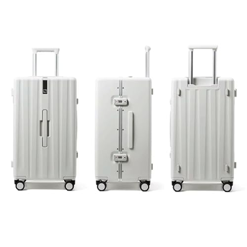 Carry On Luggage Airline Approved with TSA Lock,26 Inch Lightweight Luggage with Spinner Wheels Trolley Case for Business Travel,100% PC Hard Shell Carry On Suitcases for Men Women,White3