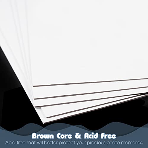 Golden State Art, 25 Pack 5X7 Bright White Backing Board for Frames, Pictures, Photos and More