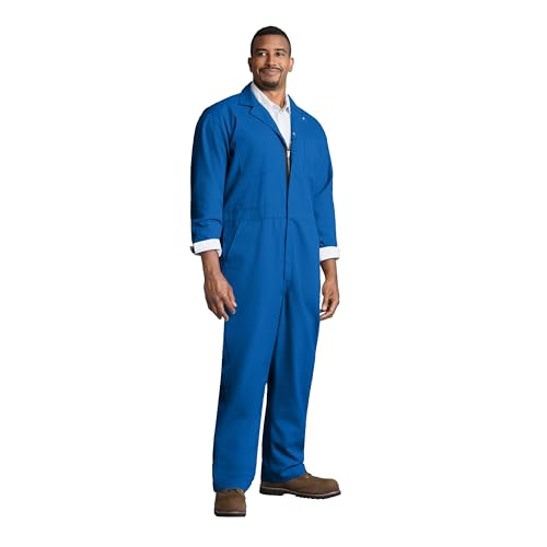 Image of Red Kap Men's Twill Action Back Coverall With Chest Pockets - Mechanic Coveralls With Concealed Zippers