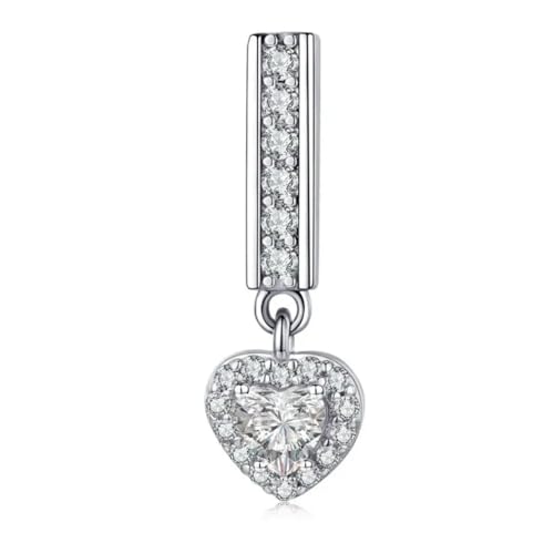 Charm clip corazón de plata 925 para regalar y personalizar pulseras