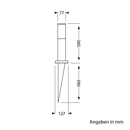Borne d'éclairage PORU ledscom.de avec piquet E27 anthracite x3 - 5