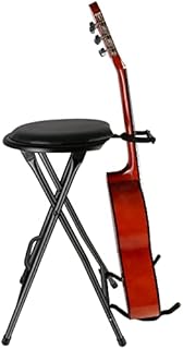 Eastrock Guitar Stool Seat, Foldable Guitar Seat with Footrest High-Density Sponges Guitar Chair with Guitar Holder for Acoustic and Electric Guitars Foldable Guitar Stand Playing Stool