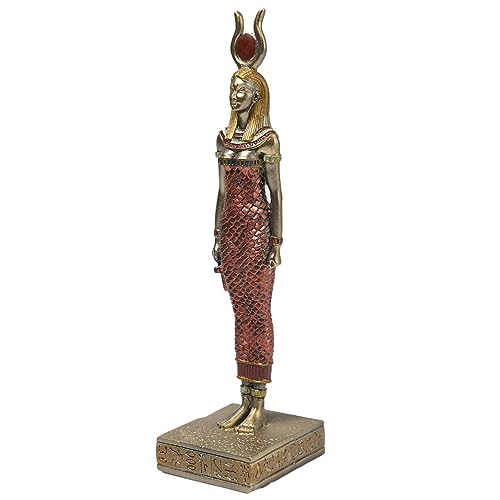 lachineuse - Statuette Hathor 21 cm - Déesse Égyptienne Nebèthetepèt - Statue Décoration Égypte Antique - Figurine Objet Egyptien - Buste Egyptien -...