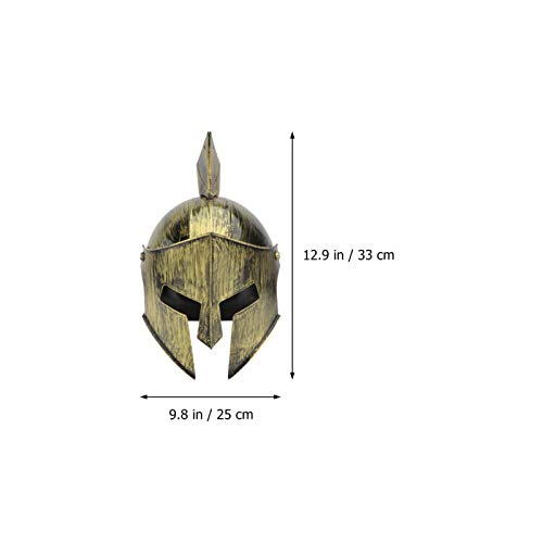 PretyzOOM Capacete Viking de PVC dourado medieval viking guerreiro chapéu pirata chapéu gladiatus, a
