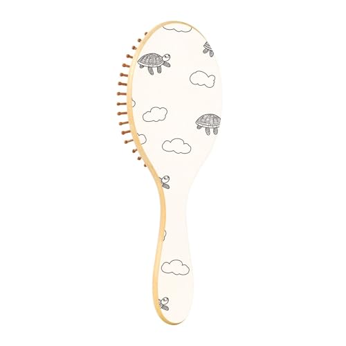 Wet Brush - Cepillo desenredante para todo tipo de cabello, cerdas suaves que se deslizan a través de los enredos con facilidad, líneas de tortugas, nubes para cabello húmedo y seco