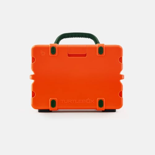 Image of Turtlebox Original Gen 3: Portable Outdoor Bluetooth Speaker - Ultra-Loud (120dB), Waterproof (IP67), Rugged, Impact-Resistant, 3-Day Battery | Party Mode: Unlimited Pairing Stereo, Orange /Dark Green