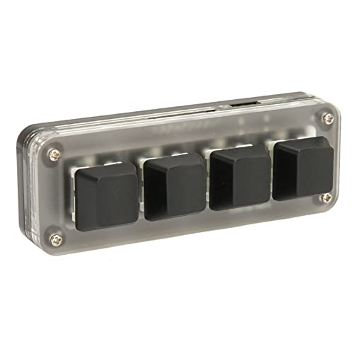 4 Keys Mini Keypad One Handed Mechanical Gaming Keyboard, Multifunctional Shortcut Diy Programmable Macro Keyboard, Rgb Backlight, Plug And Play, Osu Gaming Keyboard For Office, Game, Music, Etc. #TOP6