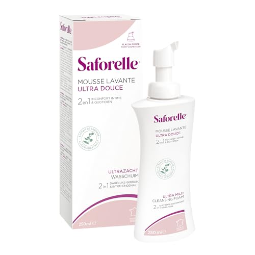 SAFORELLE - Mousse Lavante Ultra Douce - Soin intime & corps quotidien - Peaux sensibles & irritées - À l'extrait de Bardane - Sans savon - 250 ml