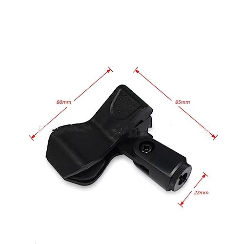 Universal Mikrofonhalter,3 Stück Halterung für Mikrofon-Clip Mikrofonklemme Flexibel Mikrofonklemme Klammer Mikrofonhalter Schwarz Mikrofonklammer für Wireless und Handheld Mikrofon Bühnentreffen