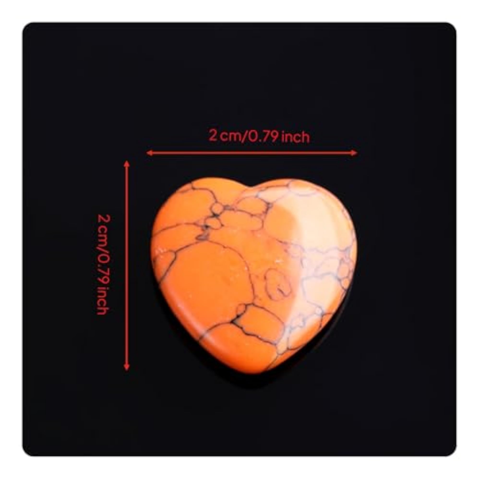 Polished Heart Charm Variety of Colors for Craft Projects