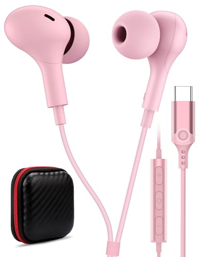 Image of USB C Headphone for Samsung S26 S25 FE S24 A16 A17 Wired Earbuds Magnetic in-Ear Type C Earphone with Microphone Volume Control Bass Stereo Noise Canceling for iPhone 17 Pro Max 16 16e 15 Pixel 10a 9a
