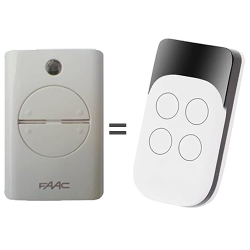 DOMO-MATIC Mando de Garaje Compatible con FAAC XT4 433 RC Puertas cancelas portones cocheras automaticas