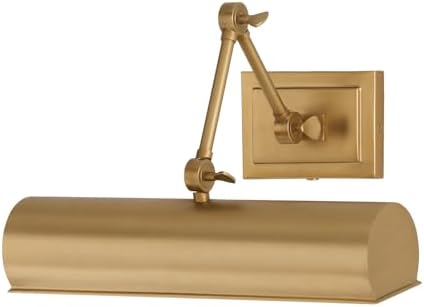 Capital Lighting 653711AD Alastair Modern Adjustable Picture Light Plug in Optional Wall Sconce Task Lamp, 1-Light 75 Watt, 17" H x 16" W, Aged Brass