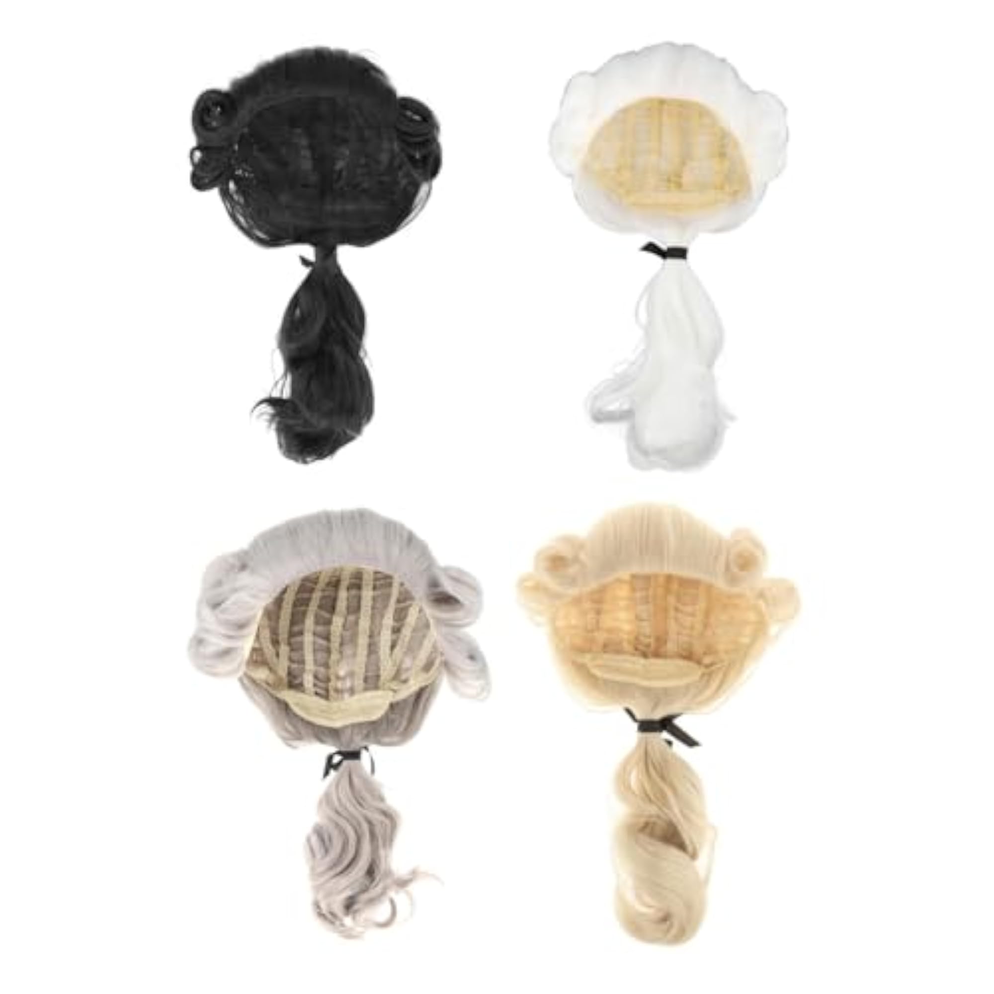 Colonial Wig Soft Comfortable Costume Wig with Ponytail