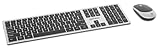 Manhattan Wireless USB Keyboard and Mouse Combo Set - Full-Size, Scissor Key Design, Quiet Typing, 1200 DPI Optical Mouse, Plug & Play Compatibility - 180788