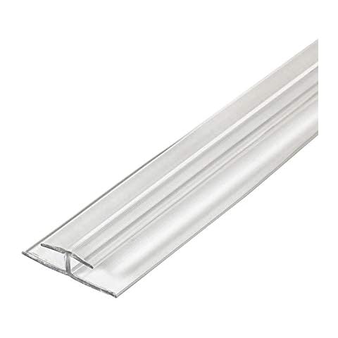 Outwater Plastic H Channel Fits Material 1/8 Inch Thick Clear Butyrate Divider Moulding 36 Inch Length (Pack of 4) Cover