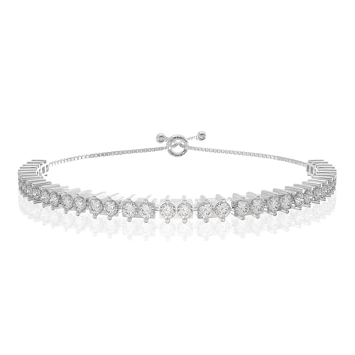 Image of 925 Sterling Silver Adjustable Bracelet for Women | Heart Link, Infinity, Leaf & Floral Inspired Design | Elegant Daily Wear Fashion Jewellery Gift for Girls & Women