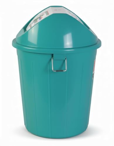 Image of Milan Plastic Swing Lid Garbage Dustbin 80 Litre Assorted