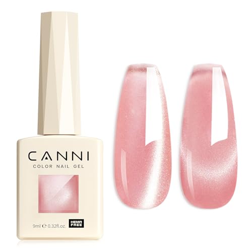 CANNI Vernis à Ongles Gel Semi Permanent Pailleté Cat Eyes Magnétique galaxie rose Glitter Vernis à Ongles Gel Nail Polish Soak off Vernis Manucure 8004