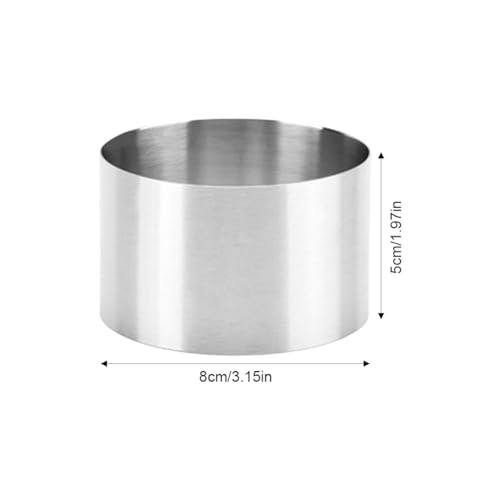 Anillos para tartas de acero inoxidable: moldes reutilizables de 8 cm para repostería en casa 3