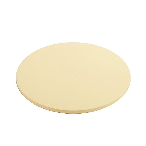 KIBOW 15" Round Cordierite Ceramic Pizza Grilling Stone for Ovens & Grills