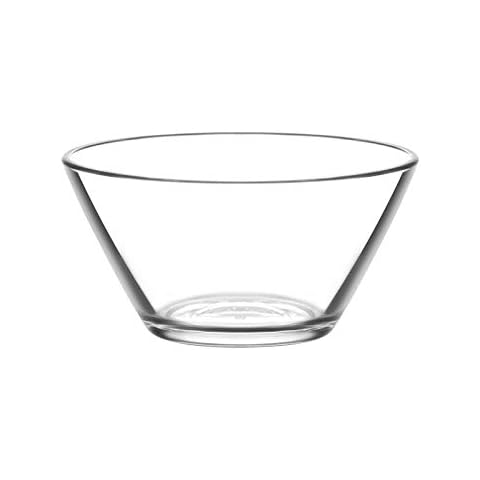 Large Glass Salad Bowl. Serving / Mixing / Trifle Bowl. Ridged Desert Dish. (2165 ml) Cover