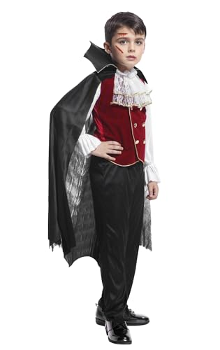 Disfraz de Vampiro Negro para Niños 10-12 Años miniatura 6
