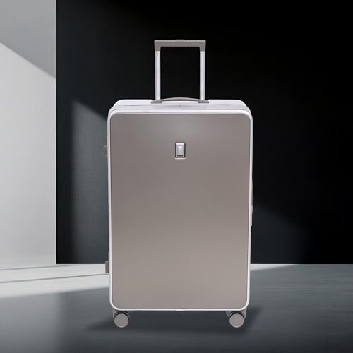 Image of SWISS MILITARY Black Gold Collection Lorenzo 75cm Hard Check-in Luggage Trolley Suitcase with Secure Aluminium Frame with Anti-Theft Closure, 360 Wheel-Ideal for International Travel (105L) Gold