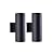 mirrea Modern Outdoor Porch Light Patio Light in 2 Lights with Aluminum Cylinder and Tempered Glass Cover Waterproof Wall Sconce 2 Pack (Matte Black)