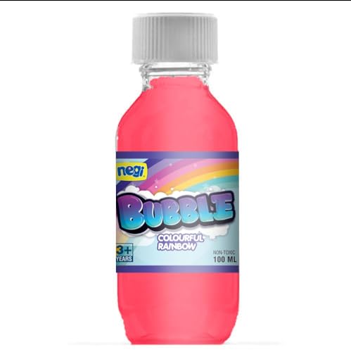 NEGI 100 ML Bubble Liquid Bottle Red – Safe & Colorful Bubble Solution for Kids, Perfect Refill for Bubble Toys, Wands & Machines, Outdoor Fun Playtime for Kids Deal