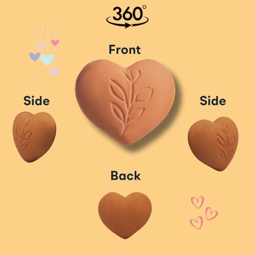 Image of Sifri Brown Sugar Keeper - 3D Terracotta Clay Softener, Unique Moisture Holder for Baking Essentials Like Cookies, Marshmallows, Herbs (1, Heart)