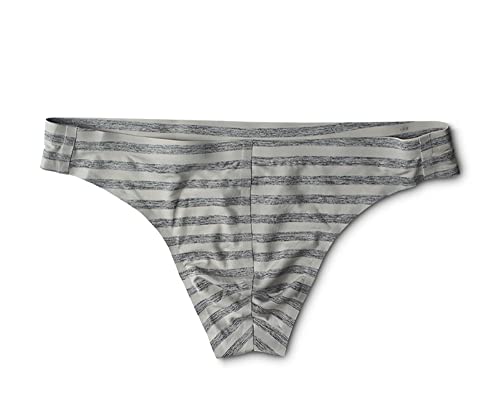 COMLIFE Men's Ice Silk Low Waist Striped Traceless Thong Panties Youth Thongs Underwear Underpanties4