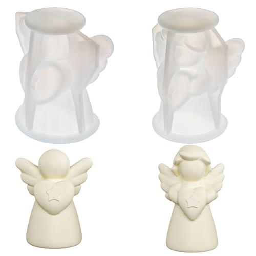 Molde de silicona con forma de ángel para fundición de jabón de ángel, molde de silicona para velas, jabones, yeso, manualidades