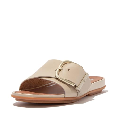 Image of FitFlop Gracie Maxi-Buckle Leather Slides