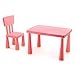 Produktbild CHAXIA Kindertisch Stuhl Baby Spiel Plastiktisch Einfach Zu Säubern Rosa, 2 Arten (Color : A)