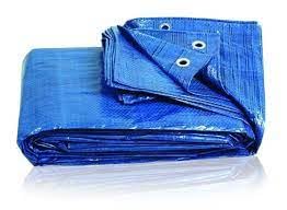 Image of PlantaZee 12FT X 9FT 90 GSM Blue Tarpaulin Tirpal Tadpatri Tharpai Thadika, Extra Strong, 100% Waterproof, Technology-1 No.