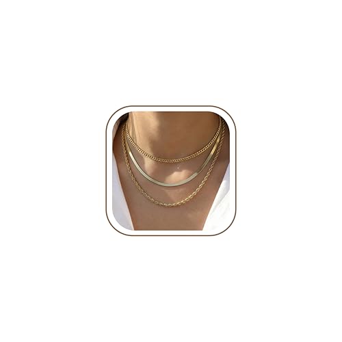 Gold Layered Necklace Set for Women
