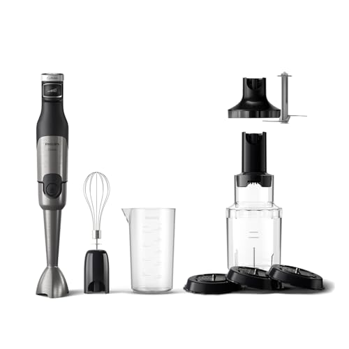 Philips 5000-Serie Stabmixer inkl. Schneebesen, Spiralizer, XL-Zerkleinerer - 1200 W Leistung....