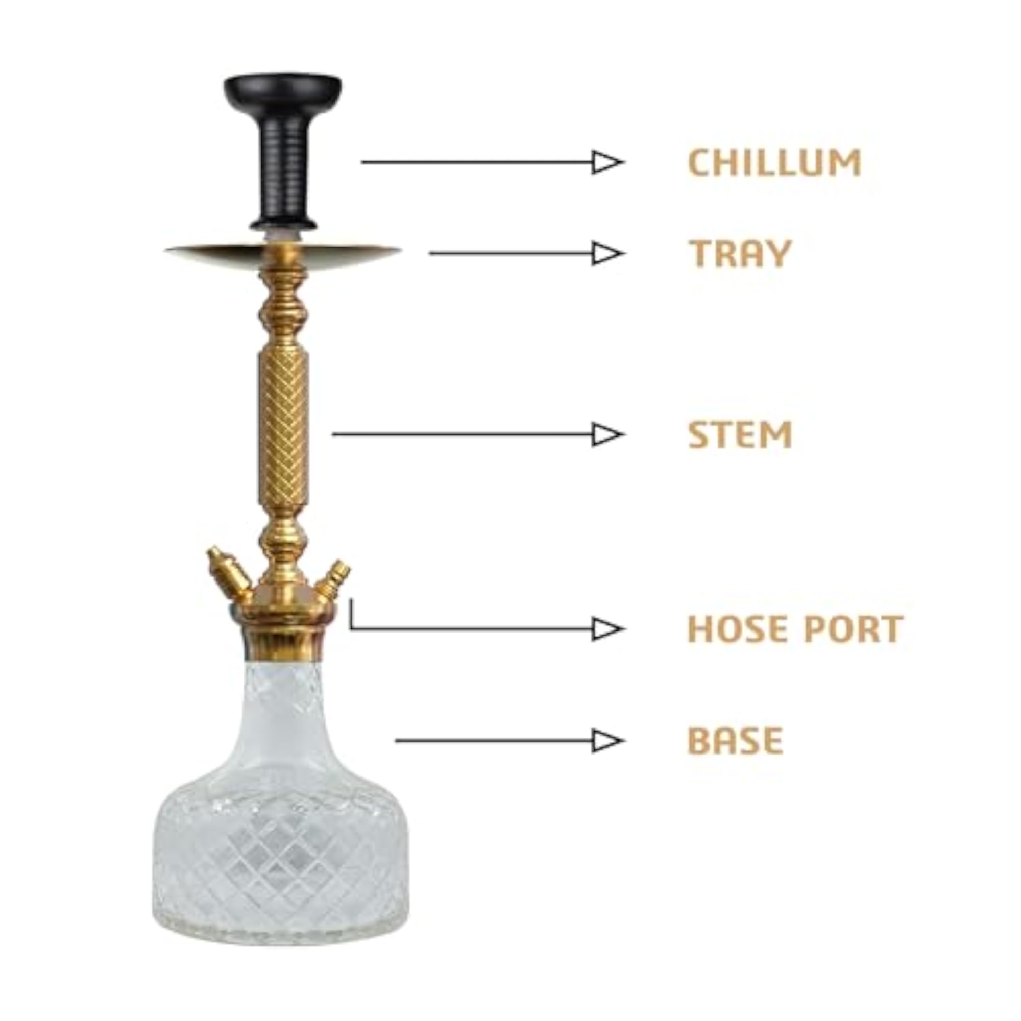 Prince Series Big Valencia Hookah with Bag