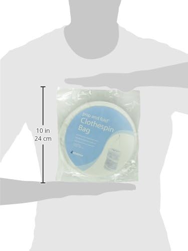 Whitmor Pop and Fold Clothespin Bag White