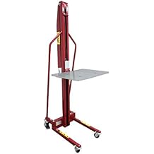 Winch Stacker, Manual Work Positioner Lift Truck - Steel Lightweight and Easily Maneuverable Lift with 440 lbs Capacity