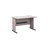 Bush Business Furniture Series A 48W Desk in Pewter and White Spectrum