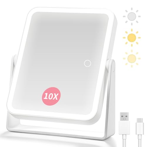 Rechargeable LED Magnifying Mirror 1X/10X