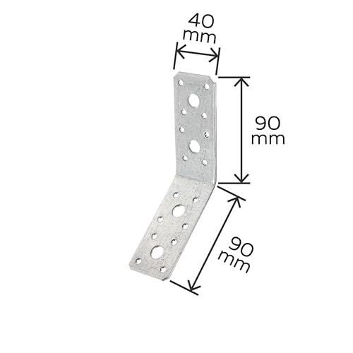 Alberts 335557 Winkelverbinder | 135° abgewinkelt | sendzimirverzinkt | 90 x 90 x 40 mm