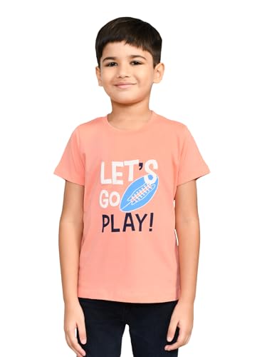 Image of Lux Cozi Printed Round Neck Half Sleeve Cotton T-Shirt for Boys | Prints May Vary |