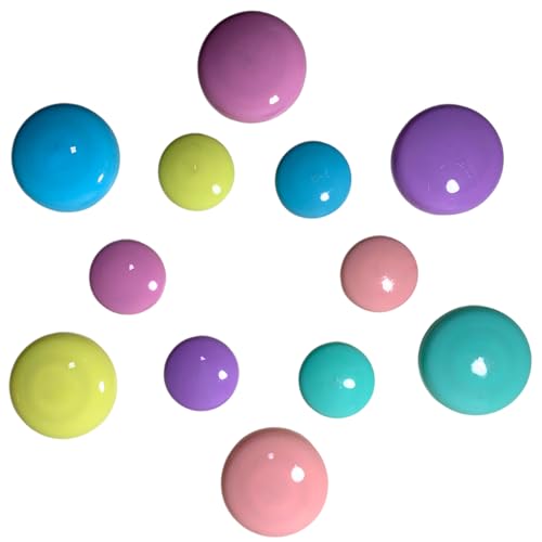 Kit 12 Ímãs Coloridos Redondos, Prendedor Magnético Forte Para Geladeira, Mural e Quadro Branco, Grandes 3cm diâmetro Para Organizar Fotos e Avisos