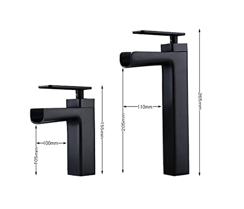 Robinet de lavabo noir et blanc mitigeur eau chaude et froide - 7